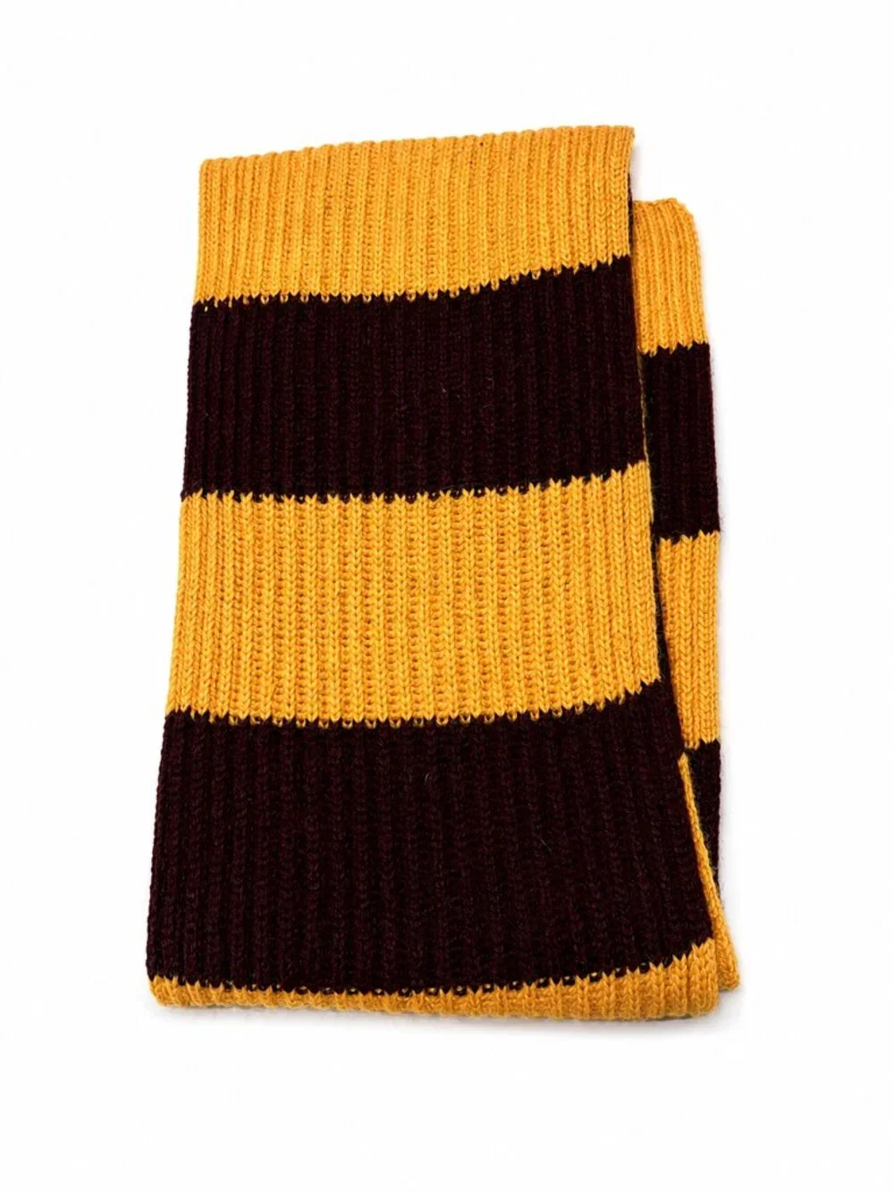 Abercrombie & Fitch Wool Rugby Scarf Purple Yellow Striped Y2K Preppy Vintage